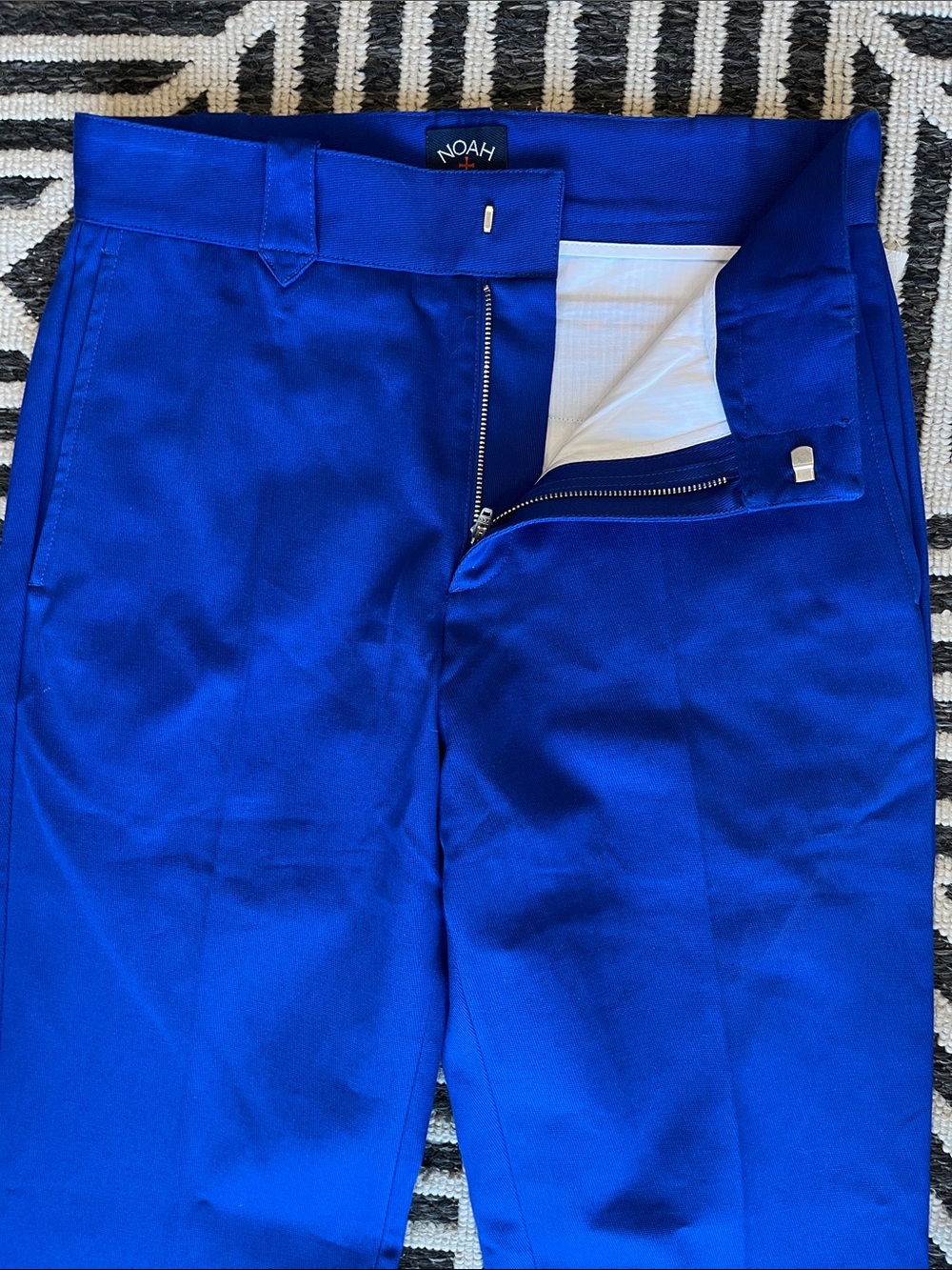 Noah NYC Men's Electric Royal Blue Straight-Leg Canvas Pant { Size 30 W x 31 L }